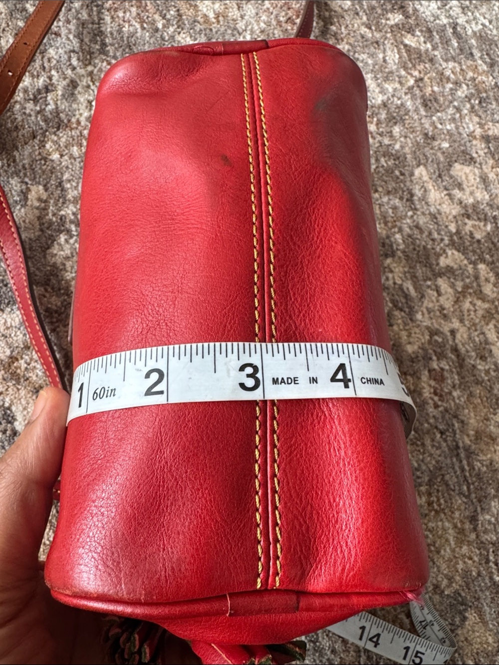 Dooney & Bourke Red Leather Crossbody Bag Florentine leather - Picture 12 of 16